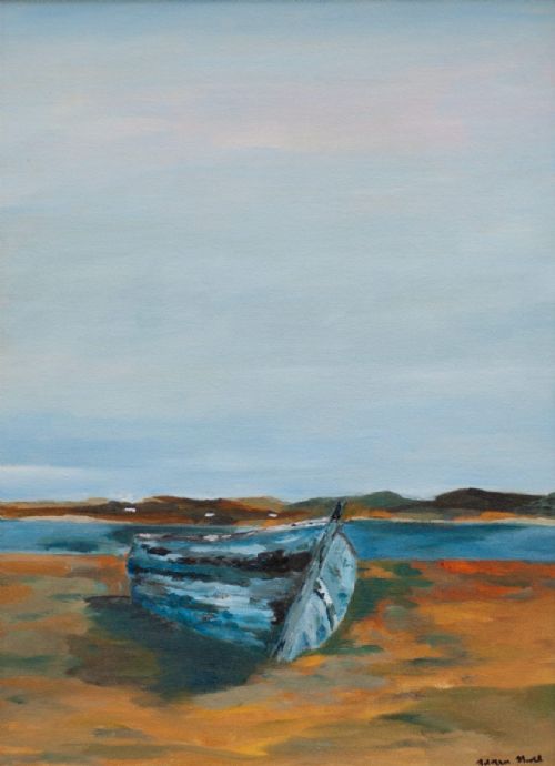 Norman Moore - Blue Boat, Roundstone, Connemara
