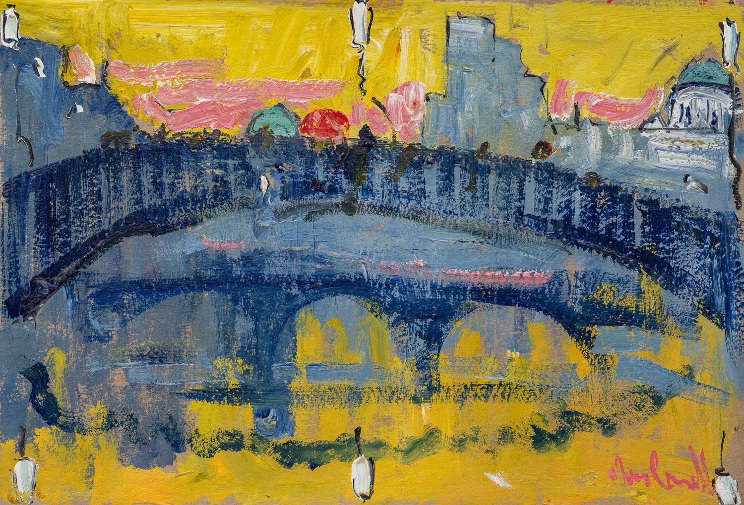 Sunset Ha'Penny Bridge by Marie Carroll
