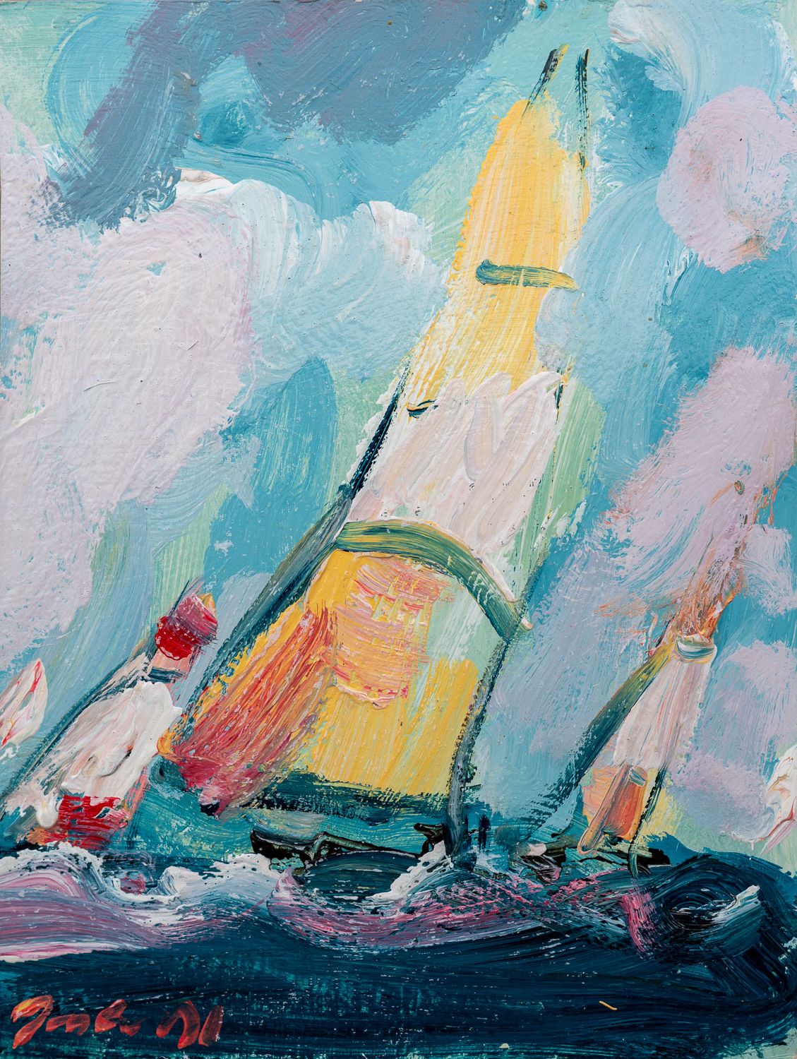 Sailing off Dublin Bay by Marie Carroll