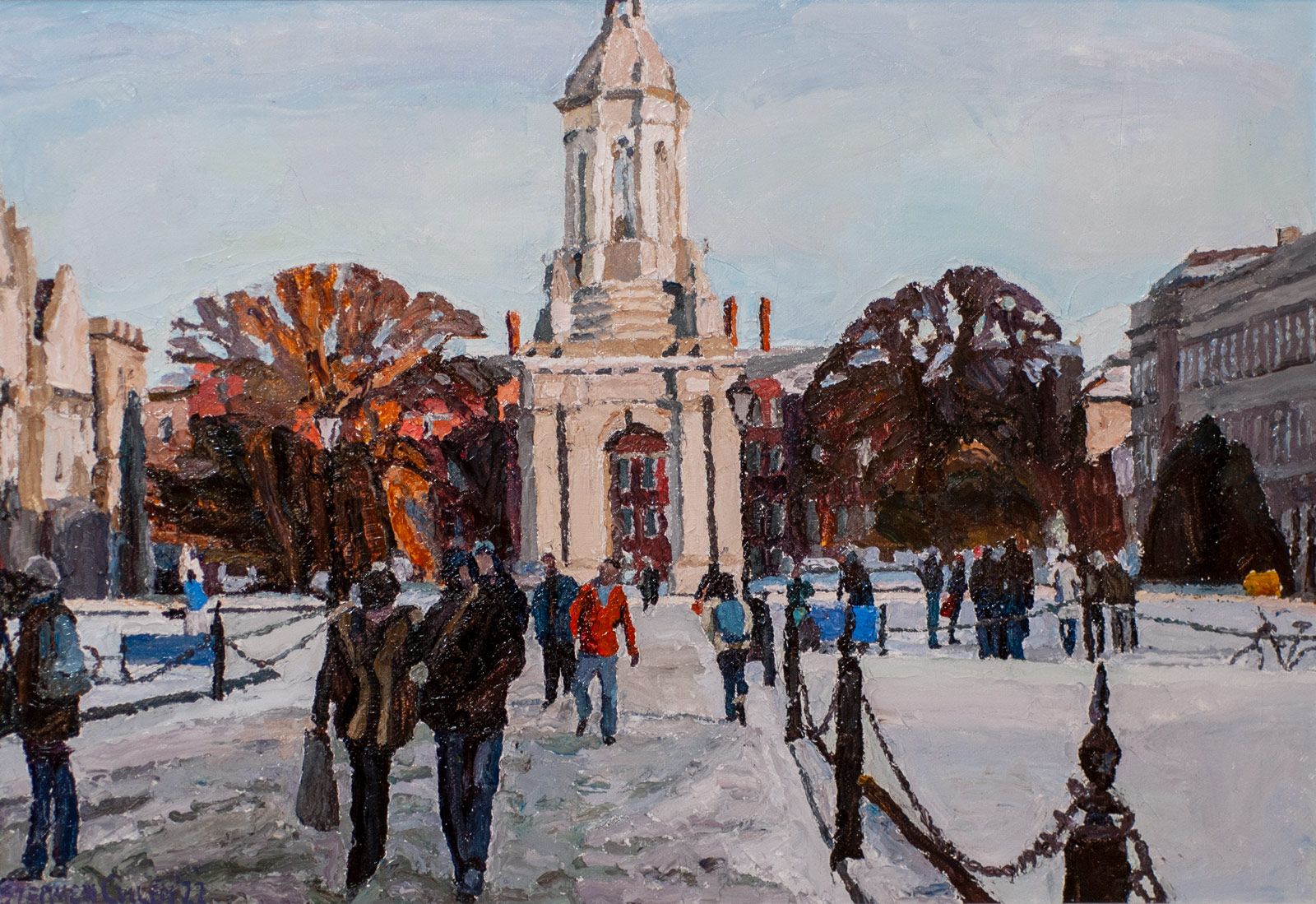 The Campanile at Winter, Trinity by Stephen Cullen